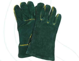 GREEN LINED WELDING GLOVES