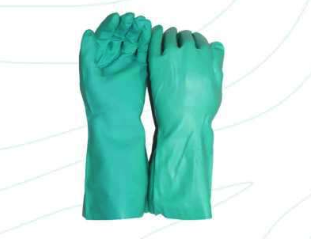 GREEN NITRILE GLOVE OPEN CUFF