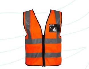 REFLECTIVE VEST WITH ZIP AND ID